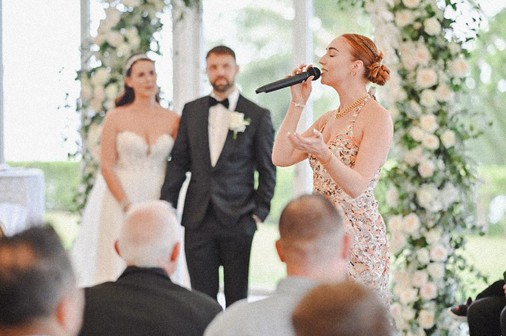 Dawn Moss - singing at wedding ceremony